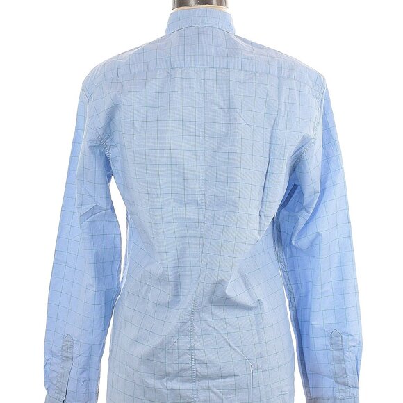 Frank & Eileen Blue & Green Plaid "Finbar" 100% Cotton Shirt Size S - Picture 3 of 6